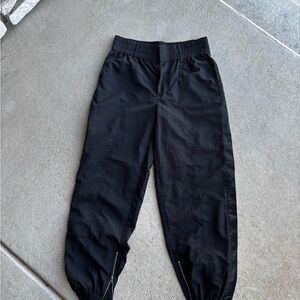 Women's Black Jogger Track Pants with Elastic Waist